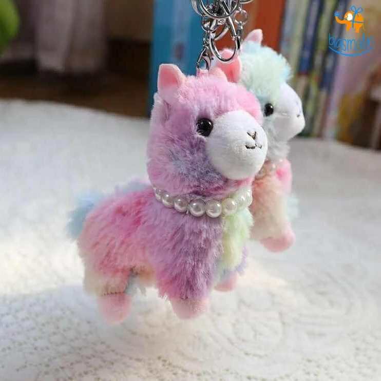 Bigsmall_hmk All Of It 3D Plush Llama Keychain (Assorted Colors)