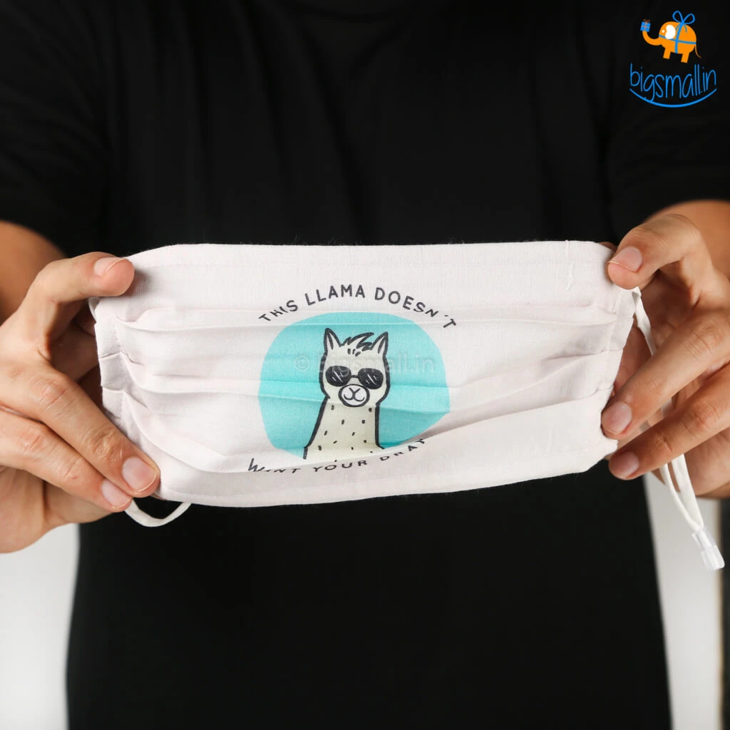 SoxyToes All Of It Llama Wants No Drama Cotton Mask With Filter