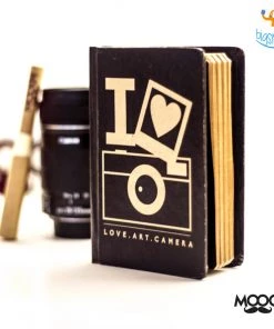 Mooch Design Studio Love. Art. Camera A6 Notebook With Elastic All Of It