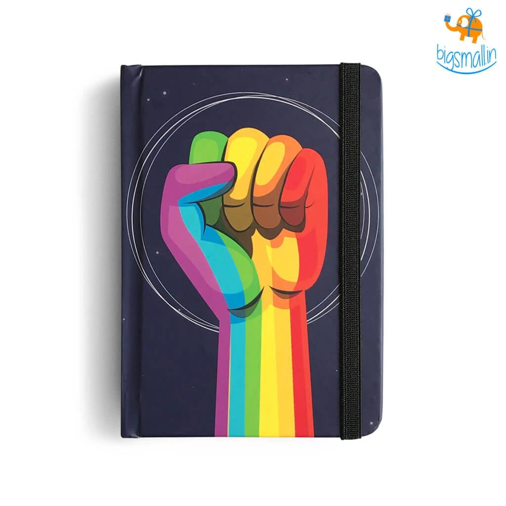 Mooch Design Studio Pride "Love Is Love" A6 Notebook With Elastic