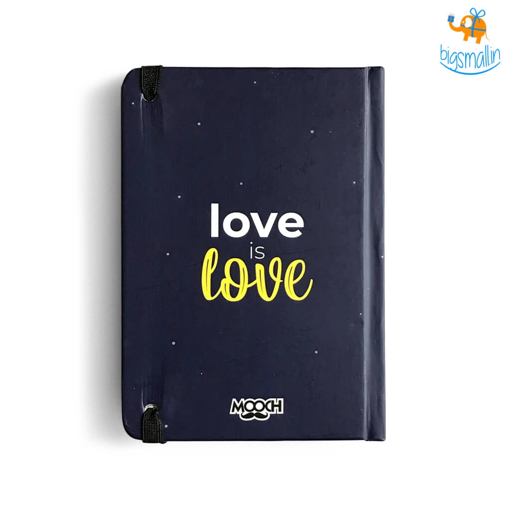 Mooch Design Studio Pride "Love Is Love" A6 Notebook With Elastic