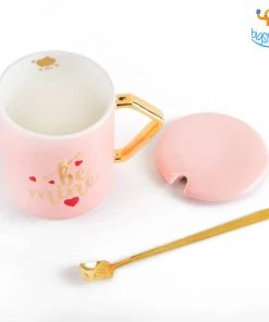 Bigsmall_hmk Be My Love Mug With Lid & Spoon