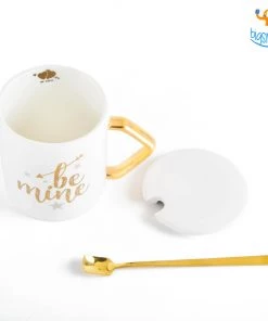 Bigsmall_hmk Be My Love Mug With Lid & Spoon