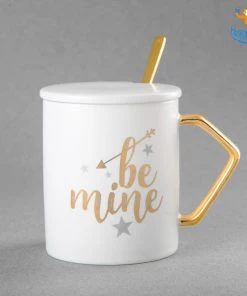Bigsmall_hmk Be My Love Mug With Lid & Spoon