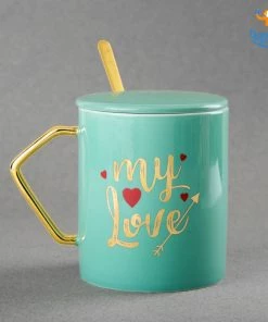 Bigsmall_hmk Be My Love Mug With Lid & Spoon