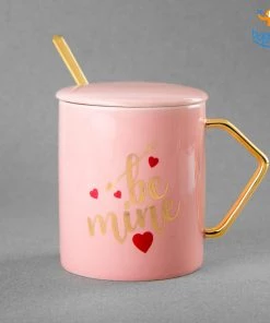 Bigsmall_hmk Be My Love Mug With Lid & Spoon