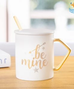 Bigsmall_hmk Be My Love Mug With Lid & Spoon