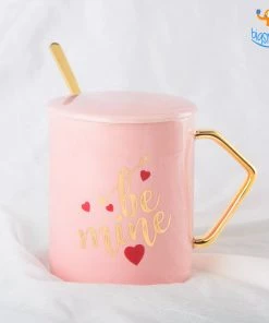Bigsmall_hmk Be My Love Mug With Lid & Spoon