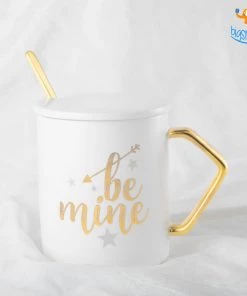 Bigsmall_hmk Be My Love Mug With Lid & Spoon