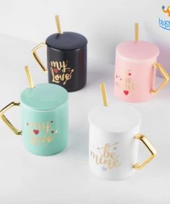 Bigsmall_hmk Be My Love Mug With Lid & Spoon