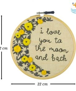 Hoop-Broideries Love You To The Moon Embroidery Hoop Wall Art All Of It