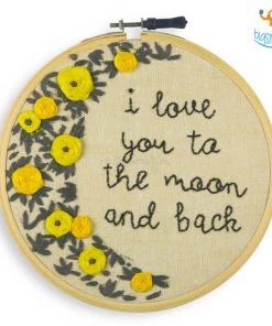Hoop-Broideries Love You To The Moon Embroidery Hoop Wall Art All Of It