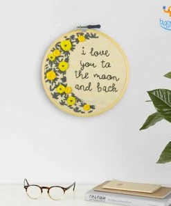 Hoop-Broideries Love You To The Moon Embroidery Hoop Wall Art All Of It