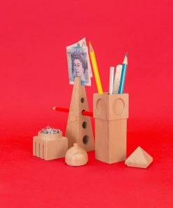 Luckies Wooden City Desk Tidy Stationery Holder Father's Day