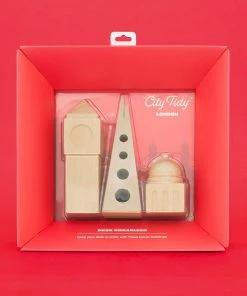 Luckies Wooden City Desk Tidy Stationery Holder Father's Day