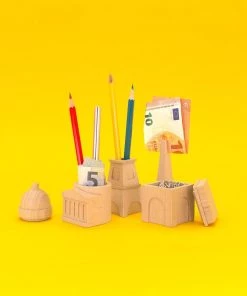 Luckies Wooden City Desk Tidy Stationery Holder Father's Day