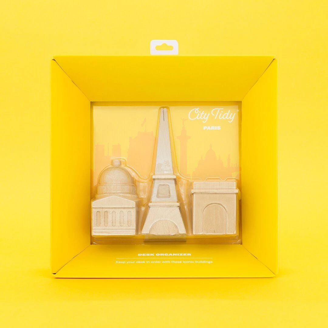 Luckies Wooden City Desk Tidy Stationery Holder Father's Day