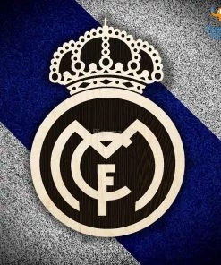 Bigsmall.in Real Madrid Engraved Wooden Crest