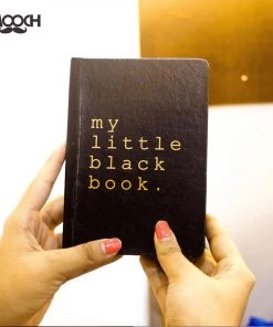 Mooch Design Studio Little Black Book A6 Notebook With Elastic All Of It