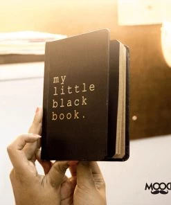 Mooch Design Studio Little Black Book A6 Notebook With Elastic All Of It