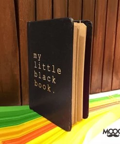 Mooch Design Studio Little Black Book A6 Notebook With Elastic All Of It