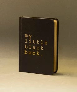Mooch Design Studio Little Black Book A6 Notebook With Elastic All Of It