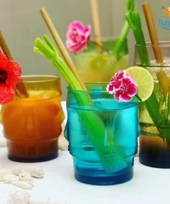 Devnow Father's Day Malibu Tiki Party Glasses - Set Of 4