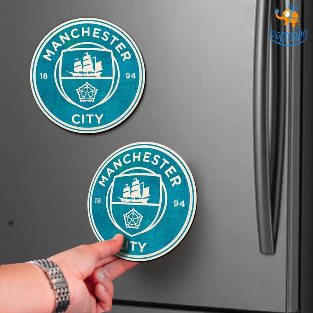 Bigsmall_cc Manchester City Wooden Fridge Magnet All Of It