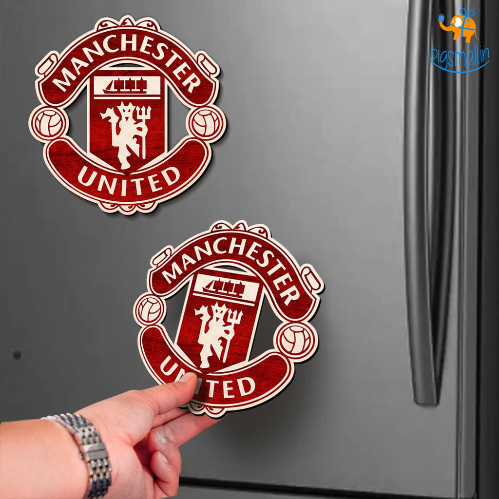 Bigsmall_cc All Of It Manchester United Wooden Fridge Magnet