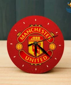 Bigsmall_cc All Of It Manchester United Wooden Table Clock