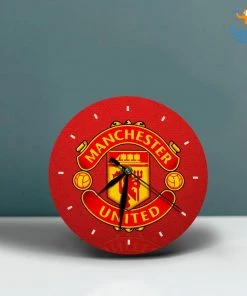 Bigsmall_cc All Of It Manchester United Wooden Table Clock