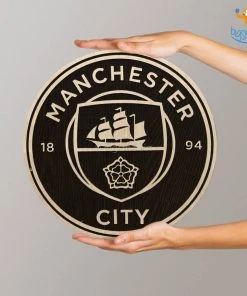 Bigsmall_cc Manchester City Engraved Wooden Crest