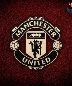 Bigsmall_cc Father's Day Manchester United Engraved Wooden Crest