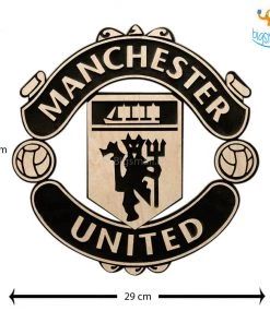 Bigsmall_cc Father's Day Manchester United Engraved Wooden Crest