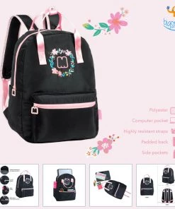 Linc Pen Floral Black Casual Backpack
