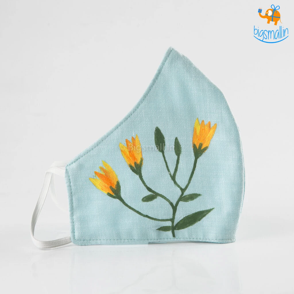 ATUT All Of It Hand-Painted Floral Cotton Mask