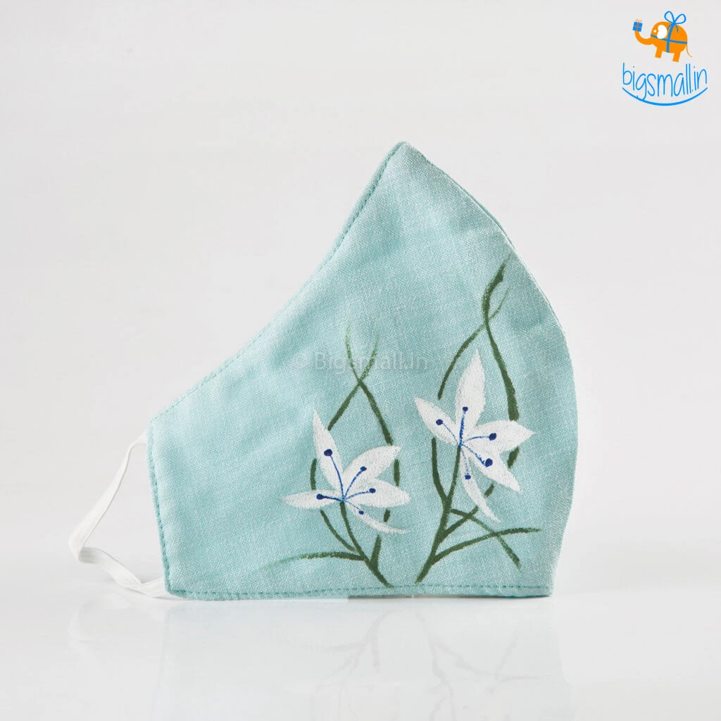 ATUT All Of It Hand-Painted Floral Cotton Mask