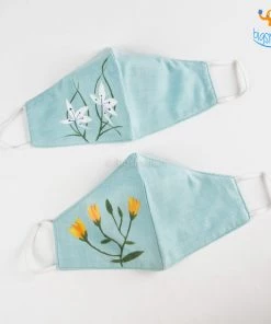 ATUT All Of It Hand-Painted Floral Cotton Mask