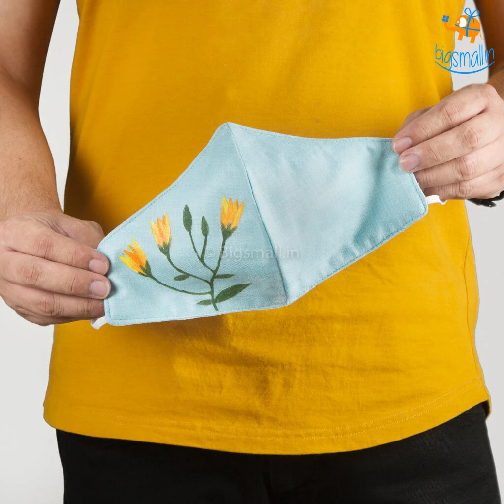 ATUT All Of It Hand-Painted Floral Cotton Mask