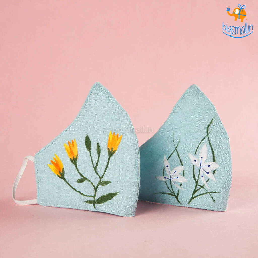 ATUT All Of It Hand-Painted Floral Cotton Mask