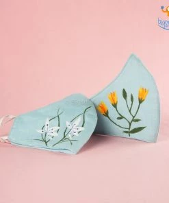 ATUT All Of It Hand-Painted Floral Cotton Mask