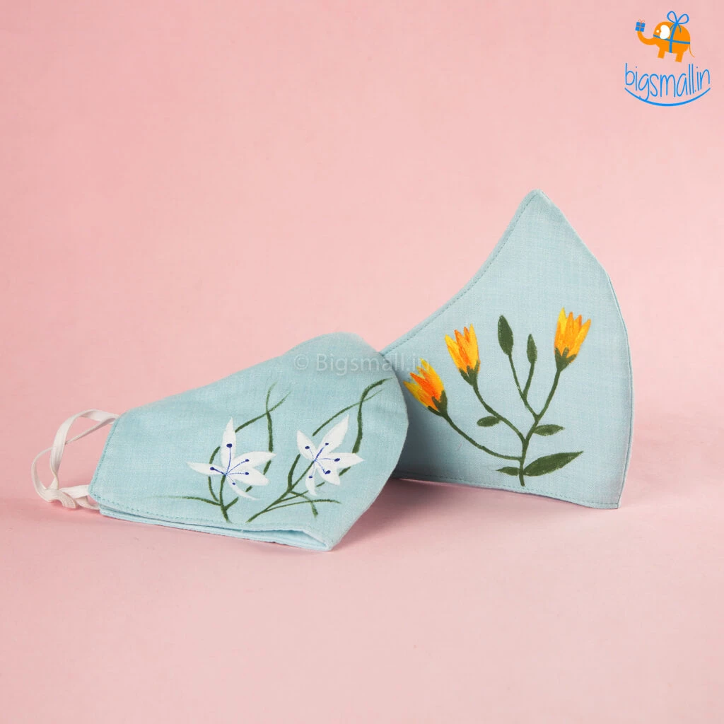 ATUT All Of It Hand-Painted Floral Cotton Mask