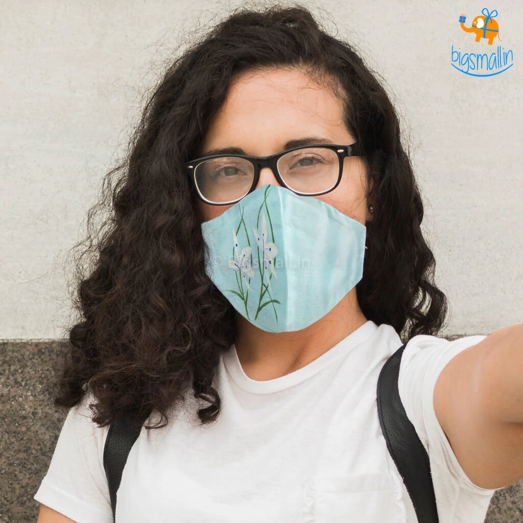 ATUT All Of It Hand-Painted Floral Cotton Mask