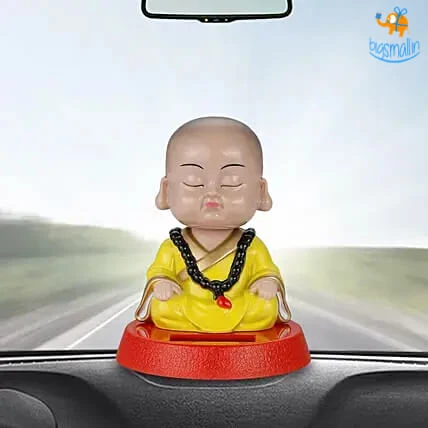 Big Daddy Meditating Monk Solar Power Bobblehead