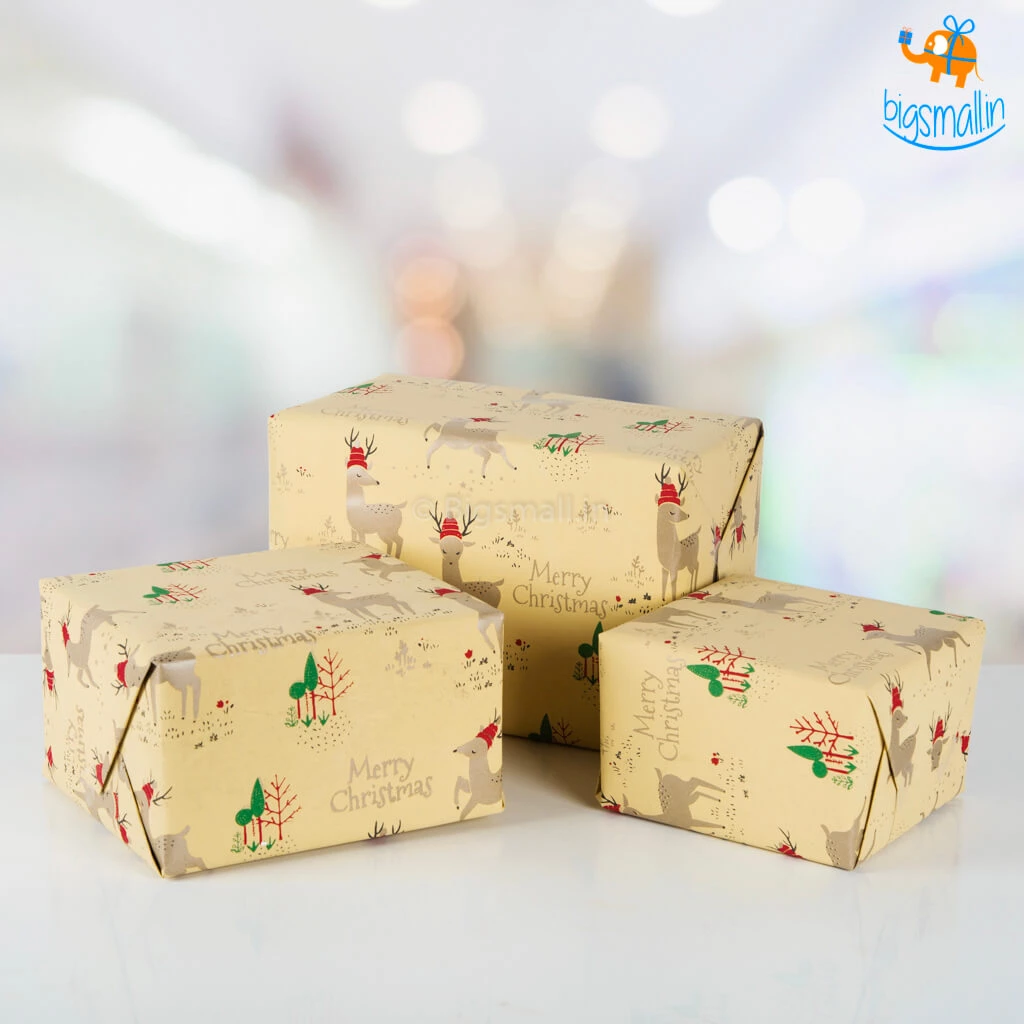 Ascetic Christmas Gift Wrapping Paper Roll