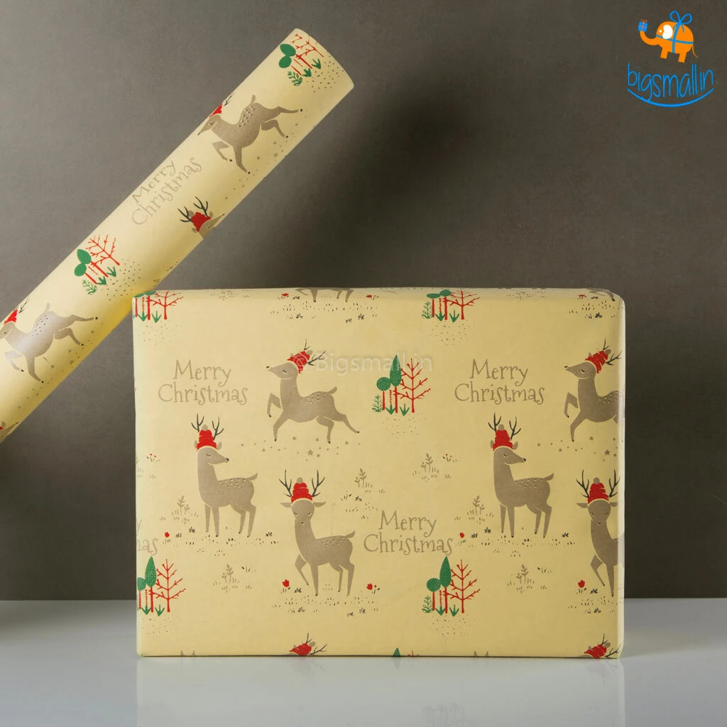 Ascetic Christmas Gift Wrapping Paper Roll