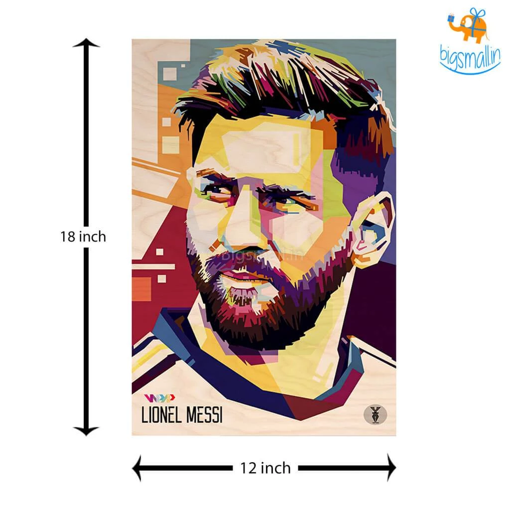Bigsmall_cc Footballer Printed Wooden Poster