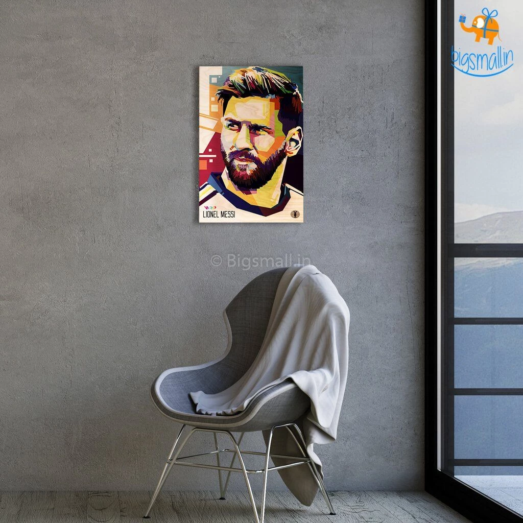 Bigsmall_cc Footballer Printed Wooden Poster