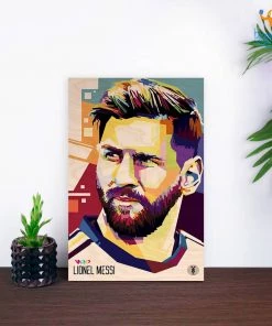 Bigsmall_cc Footballer Printed Wooden Poster