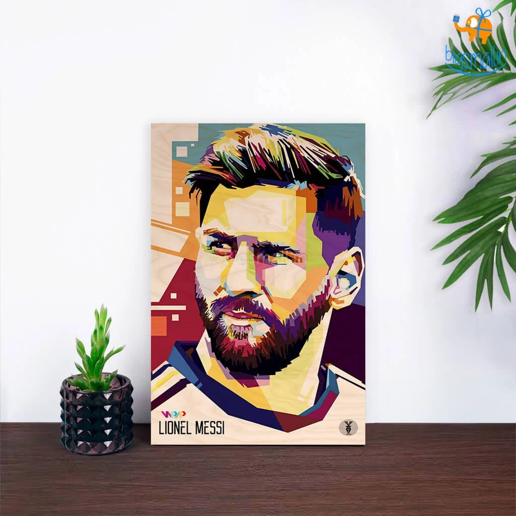 Bigsmall_cc Footballer Printed Wooden Poster